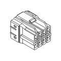 Molex Board Connector, 6 Contact(S), 2 Row(S), Female, 0.131 Inch Pitch, Crimp Terminal, Locking, Natural 513470600